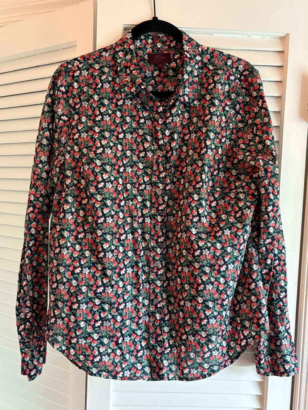 J. Crew x Liberty of London floral print button-down shirt, size 16